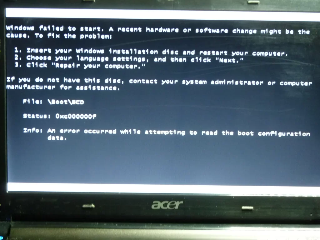 Reparation BCD Windows 7 Illustration