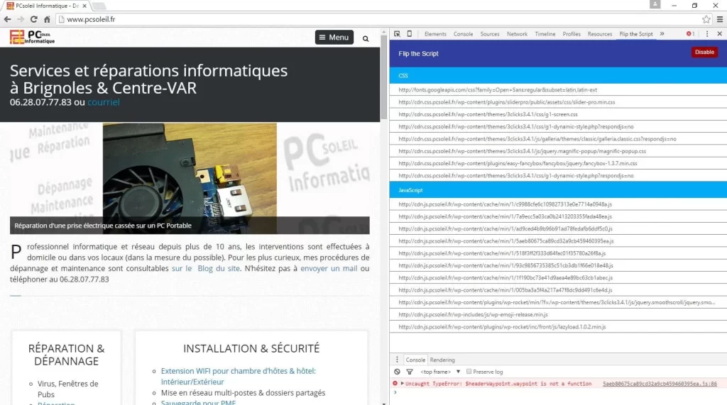 Flip-the-Script-dans-Google-chrome-Tools