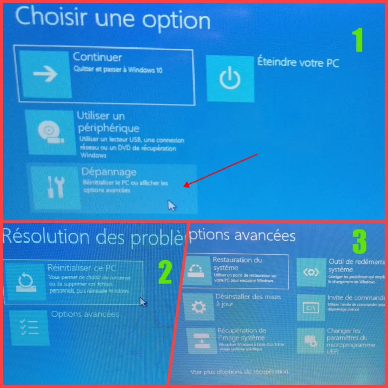 essaie reparation windows integree