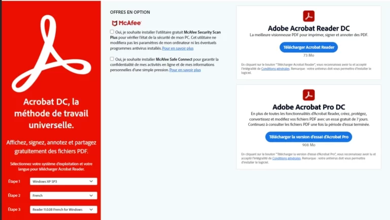 Adobe reader compatible XP