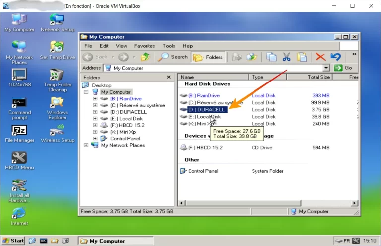 Clef USB virtuelle sous HCB VirtualBox