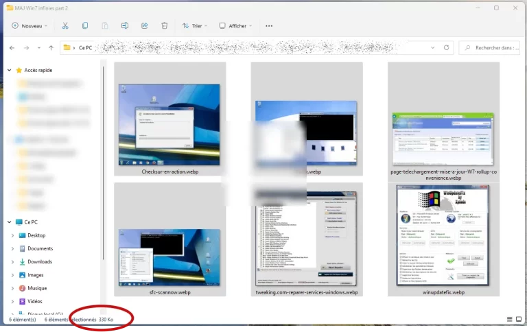 WebP dossier conversion 330 Ko